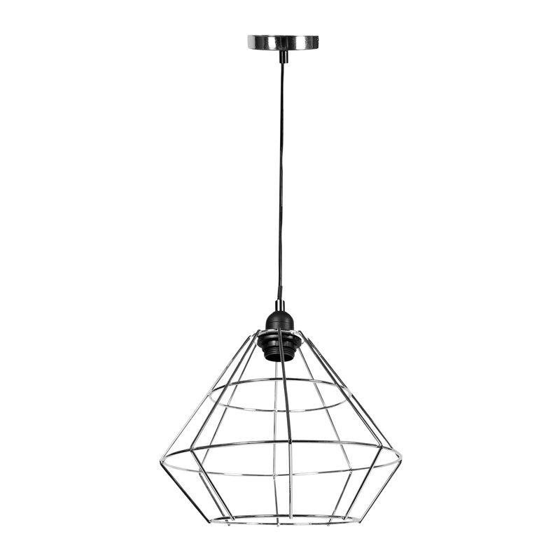 Suspension DIAMANT coloris argent 24 x 30 cm