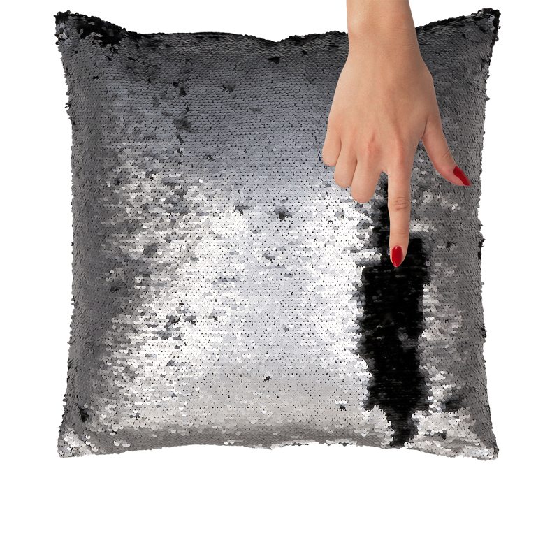 Coussin COMET coloris argent 45 x 45 cm