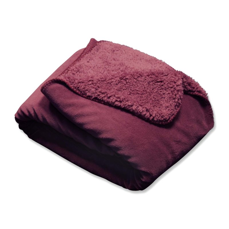 Plaid polaire TAVI coloris rose framboise