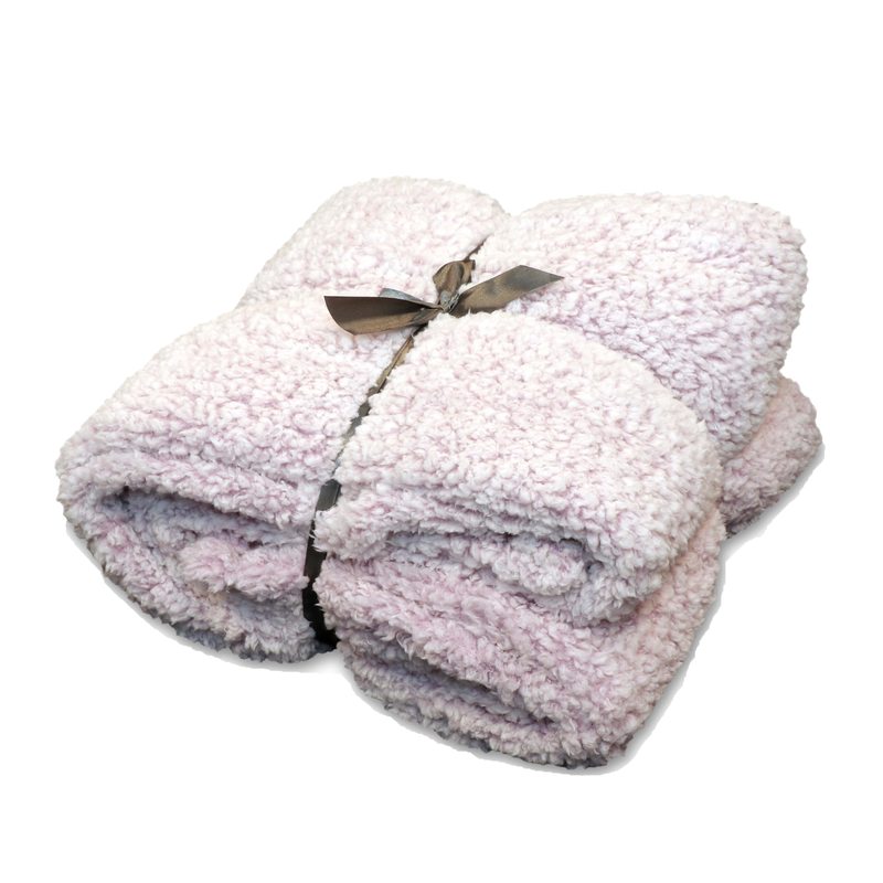 Plaid polaire KNUT coloris vieux rose
