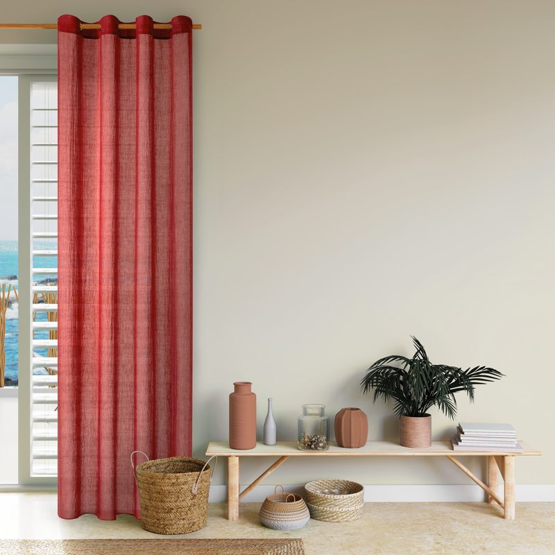 Voilage DIVO coloris lie de vin 140 x 240 cm
