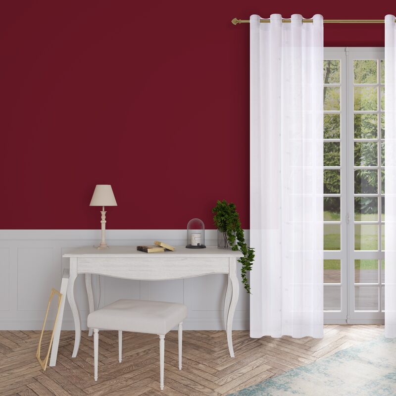 Voilage COQUETTE coloris blanc 140 x 260 cm