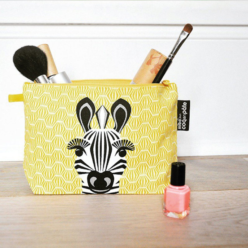 Trousse de toilette ZEBRE coloris jaune