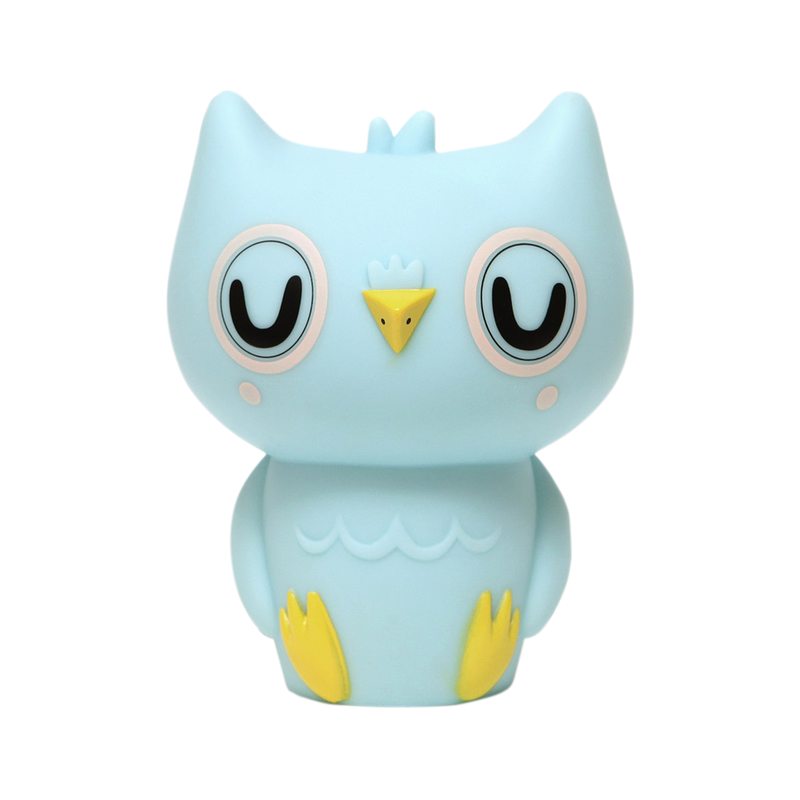 Veilleuse OWL LIGHT coloris bleu 12,5 x 9 cm