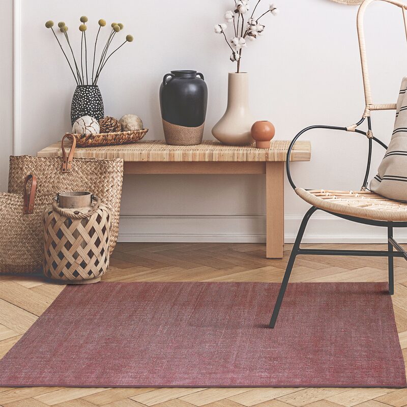 Tapis KELSO coloris rouge 60 x 120 cm