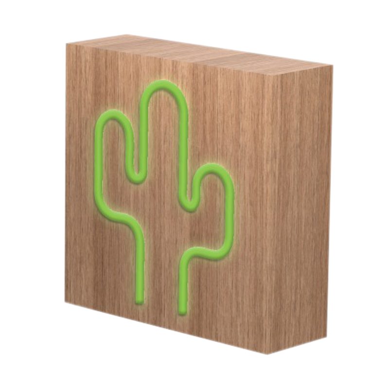 Enceinte NEONS CACTUS coloris bois naturel