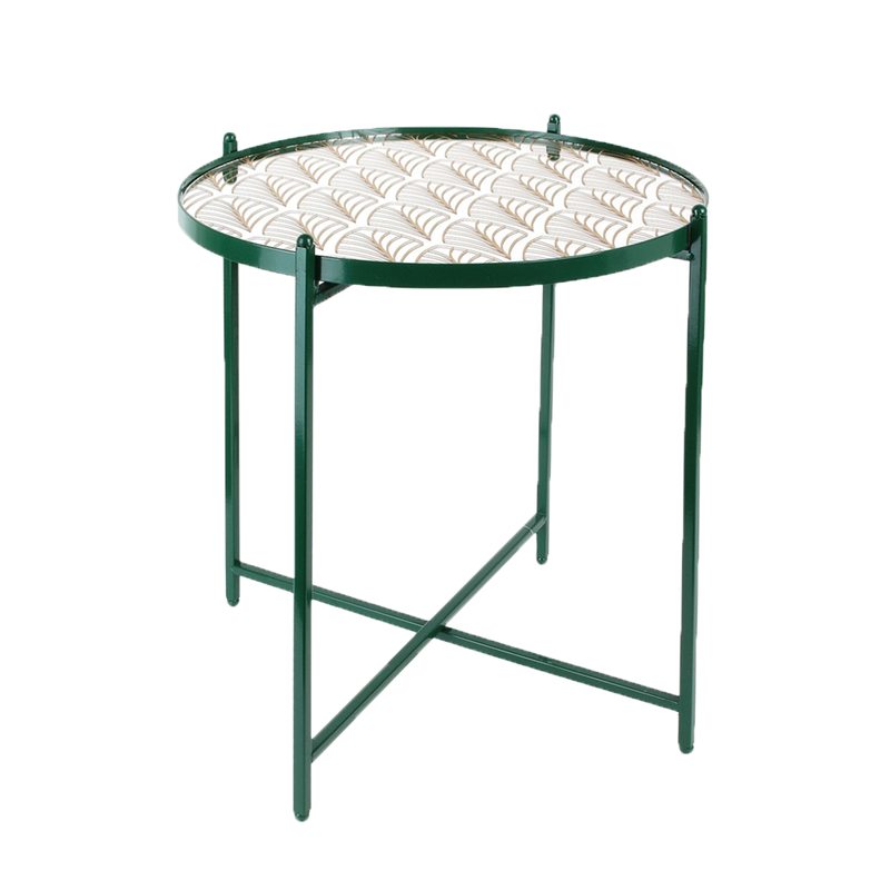 Table d'appoint BAKER coloris vert 43 x 43 cm