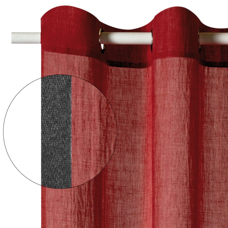 Voilage DIVO coloris lie de vin 140 x 240 cm