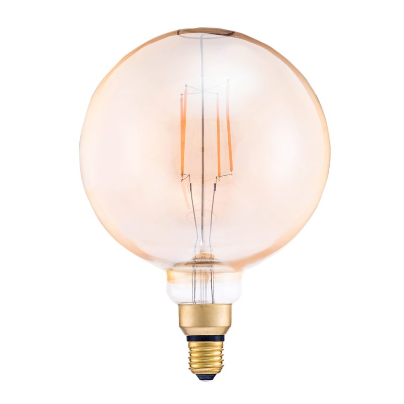 Ampoule LED GLOBE XL AMBER E27 20 cm coloris jaune 29 x 20 cm