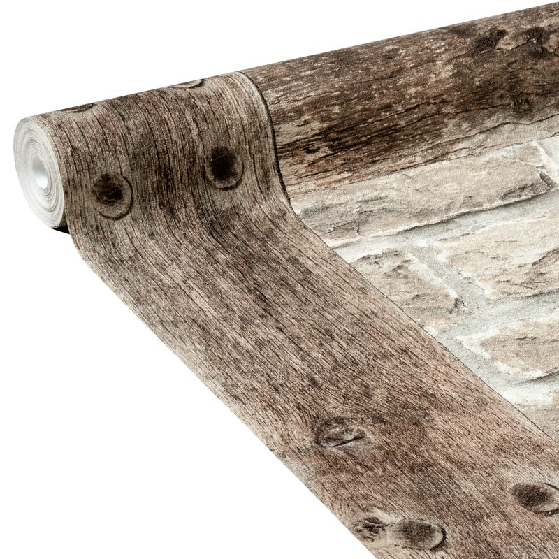 Papier peint intissé SOLOGNE WOOD coloris sable beige