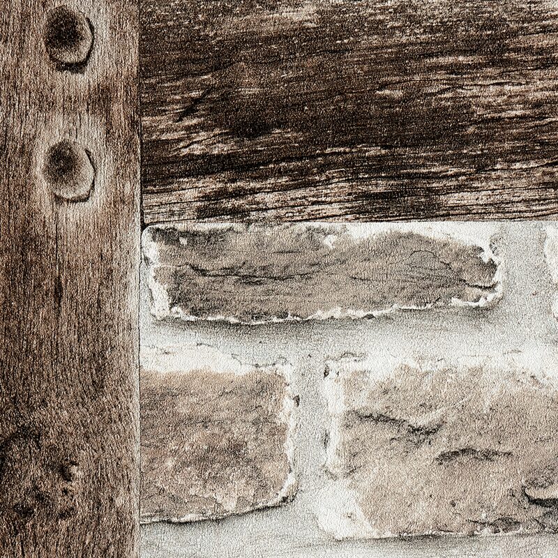 Papier peint intissé SOLOGNE WOOD coloris sable beige