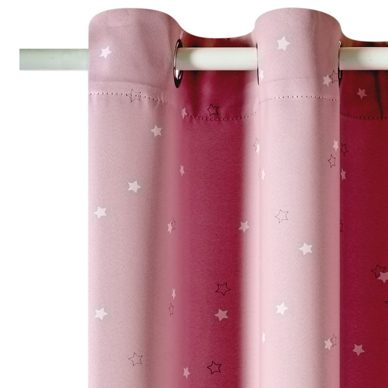 Rideau occultant SKYA coloris rose guimauve 140 x 240 cm