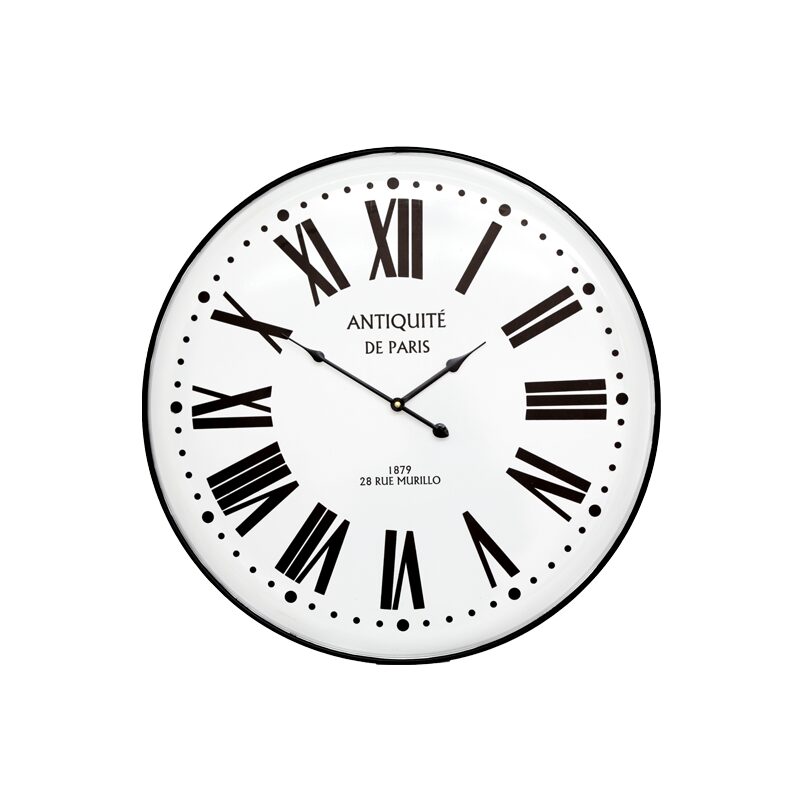 Horloge en métal ERNEST coloris blanc