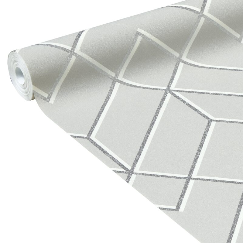 Papier peint intissé TELSA coloris gris perle