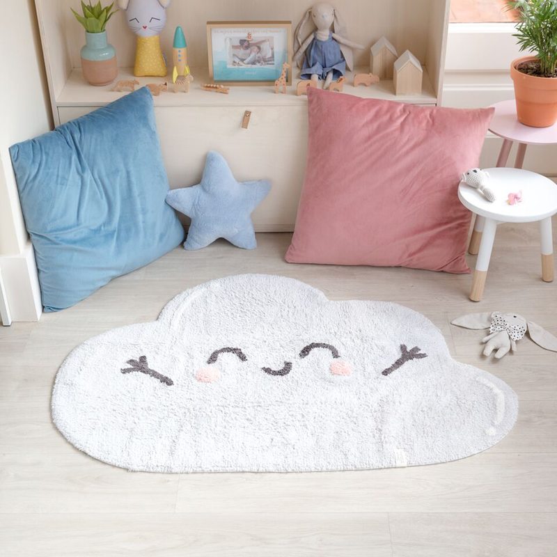 Tapis HAPPY CLOUD coloris blanc 120 x 85 cm