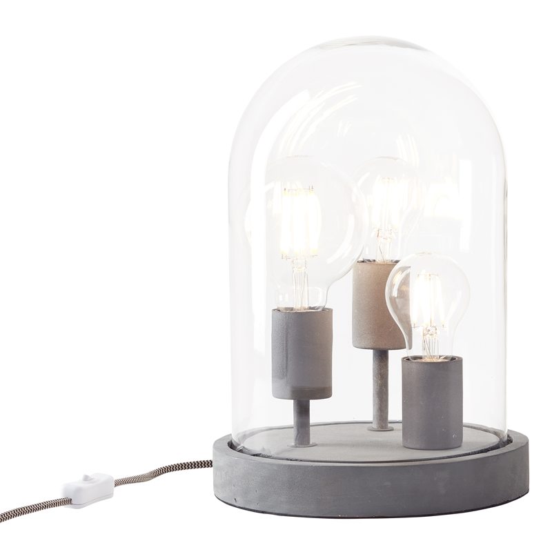 Lampe à poser INDUS coloris gris 35 x 23,5 cm