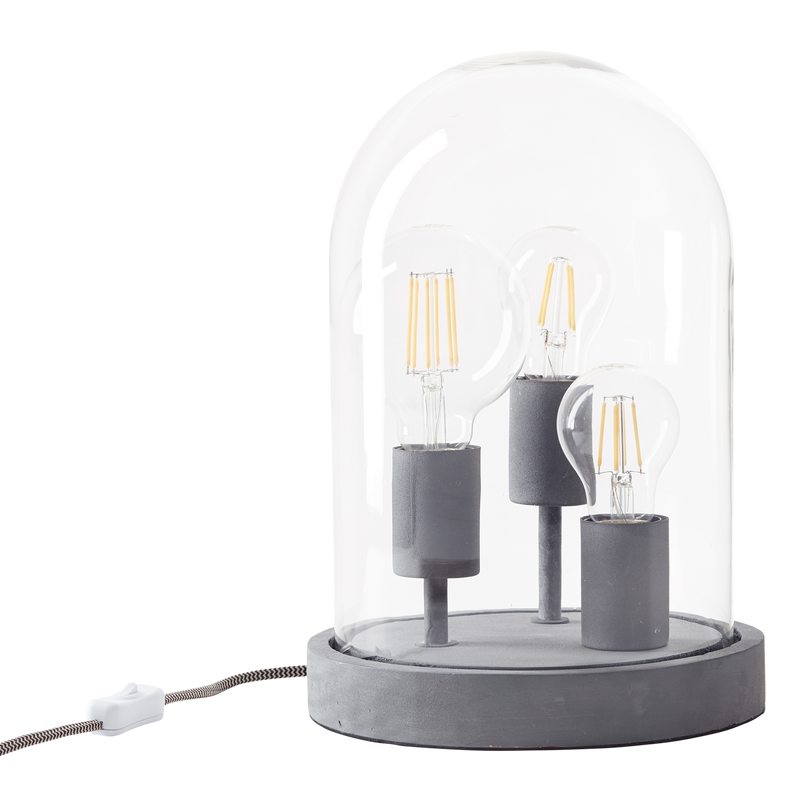 Lampe à poser INDUS coloris gris 35 x 23,5 cm