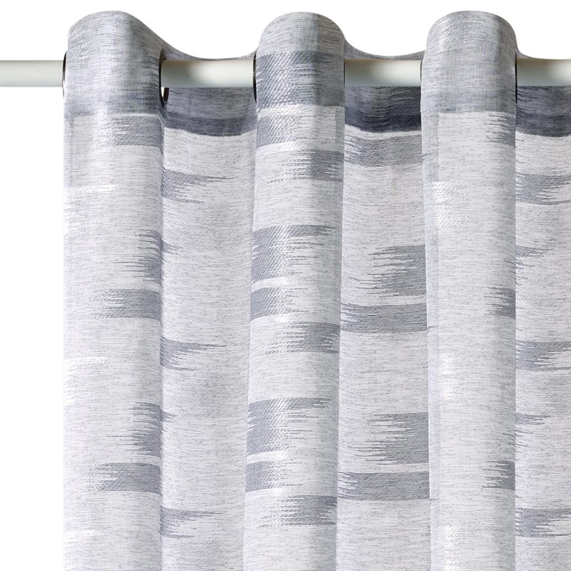Voilage RHODES coloris gris 140 x 240 cm