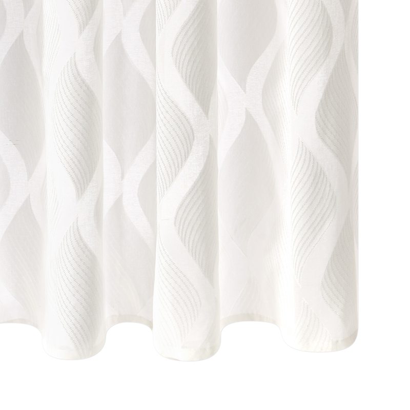Voilage MANDORLE coloris blanc 140 x 240 cm