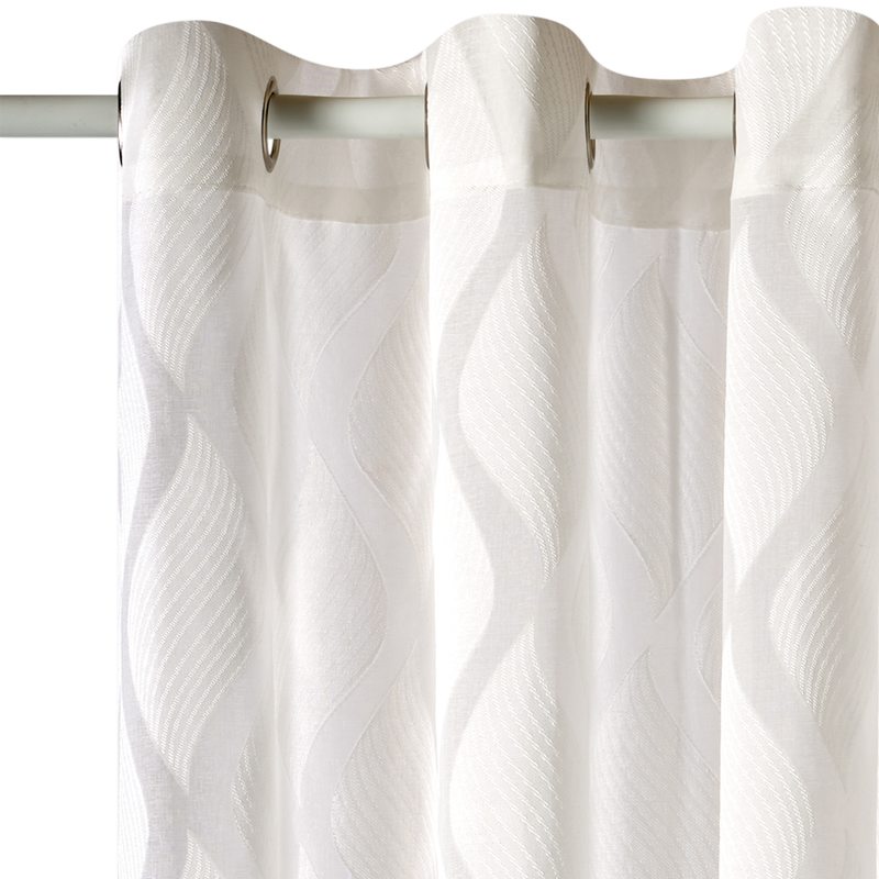 Voilage MANDORLE coloris blanc 140 x 240 cm