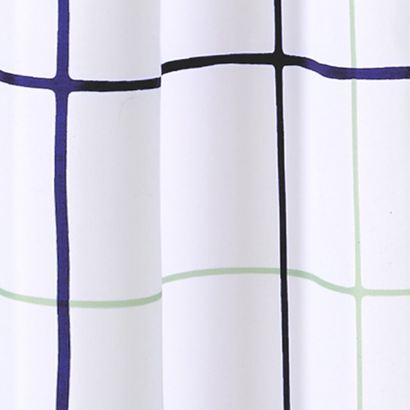Rideau de douche SQUARES coloris blanc 180 x 200 cm