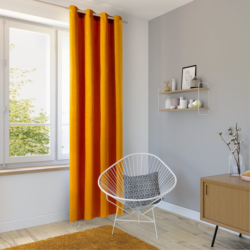 Rideau GRAZIA coloris jaune 140 x 240 cm