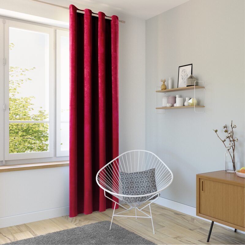 Rideau GRAZIA coloris rose 140 x 240 cm