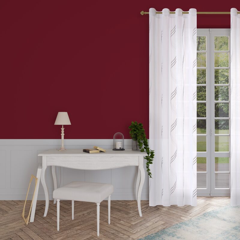 Voilage ELEGANZ coloris gris 140 x 260 cm