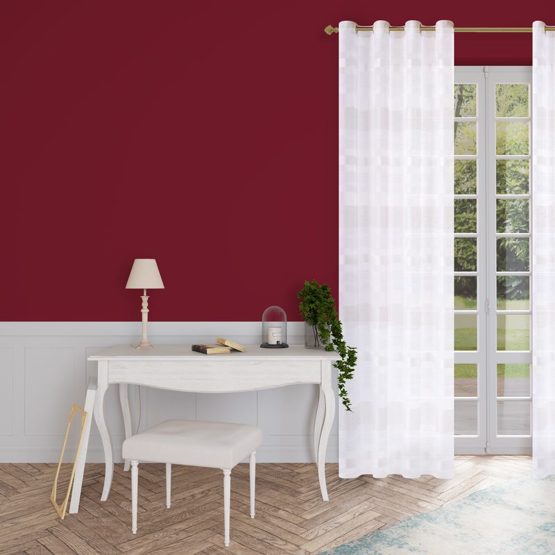 Voilage HOLLYWOOD coloris blanc 140 x 255 cm