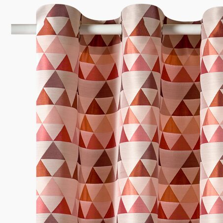 Rideau NILS coloris rose vintage 140 x 250 cm