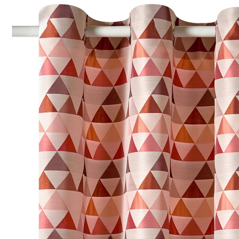 Rideau NILS coloris rose vintage 140 x 250 cm