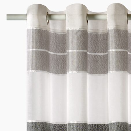 Voilage NEVA coloris gris 140 x 240 cm