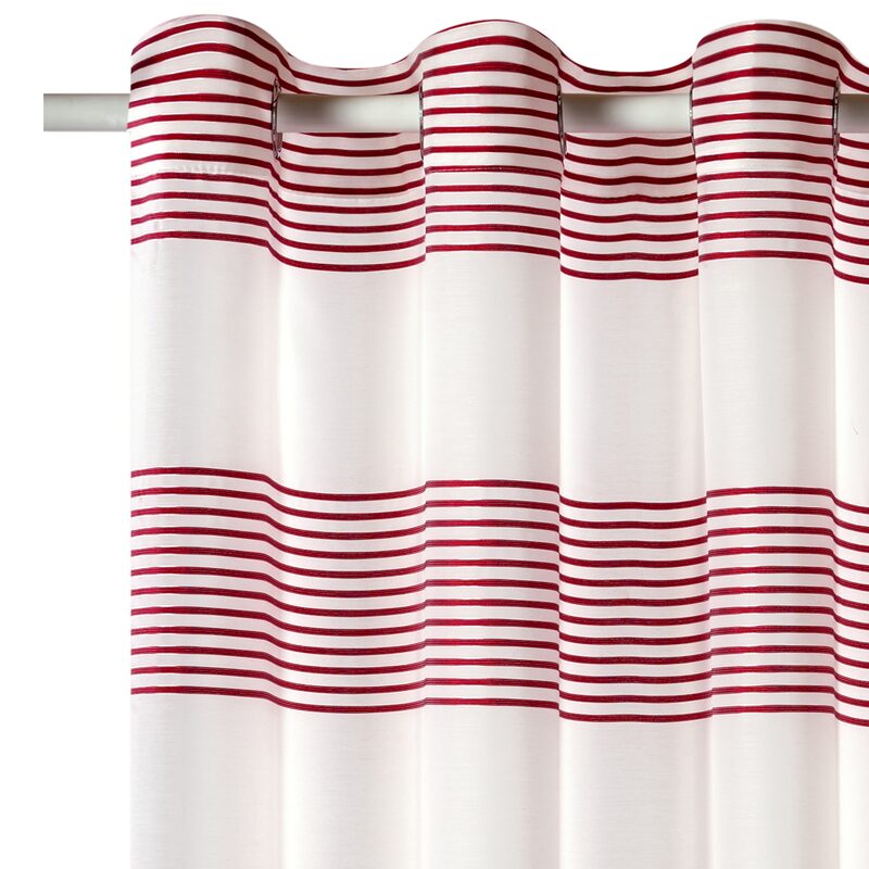 Voilage LYNE coloris rouge 140 x 240 cm