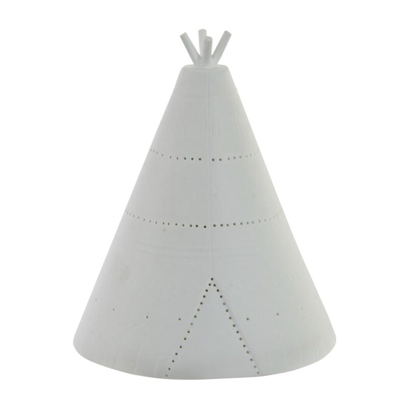 Lampe à poser TIPI coloris blanc 21 x 18 cm