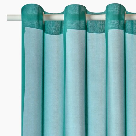 Voilage VOILE CHIC coloris bleu paon 145 x 240 cm