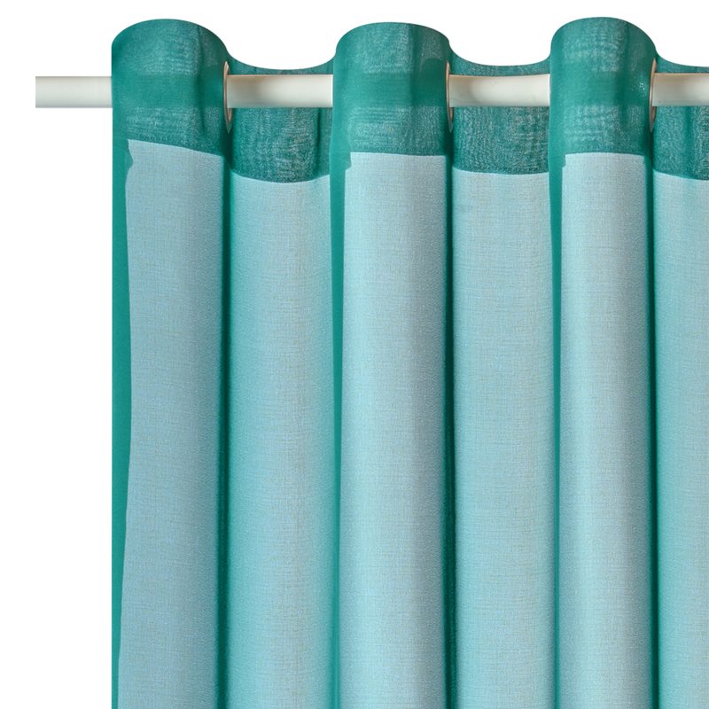 Voilage VOILE CHIC coloris bleu paon 145 x 240 cm