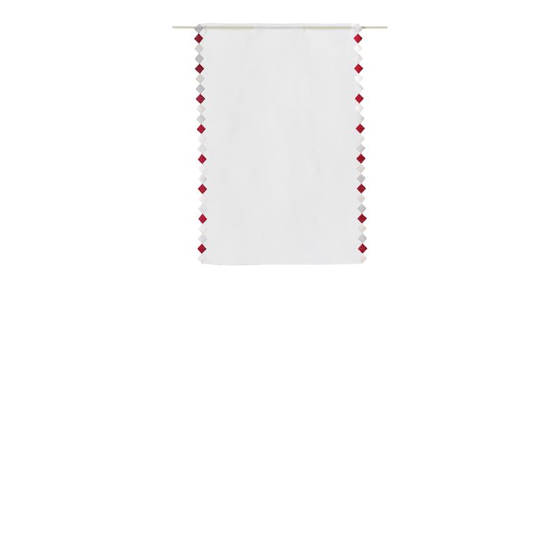 Vitrage COLOMBINE coloris blanc 45 x 60 cm