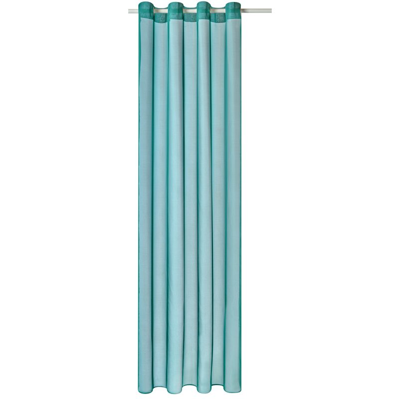 Voilage VOILE CHIC coloris bleu paon 145 x 240 cm