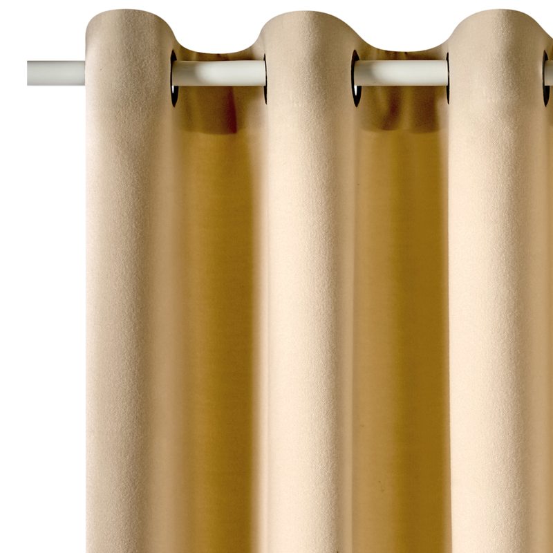 Rideau FLANELLE coloris beige 140 x 250 cm