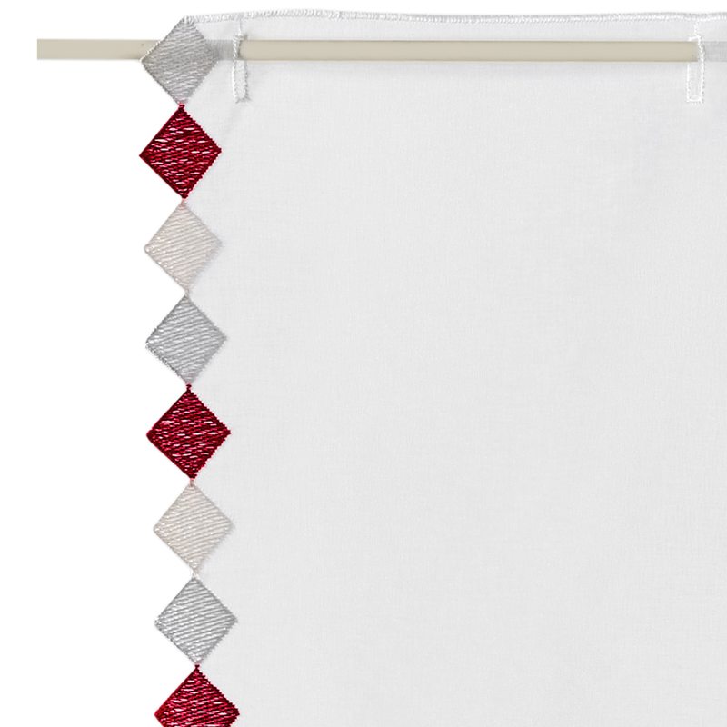 Vitrage COLOMBINE coloris blanc 45 x 60 cm