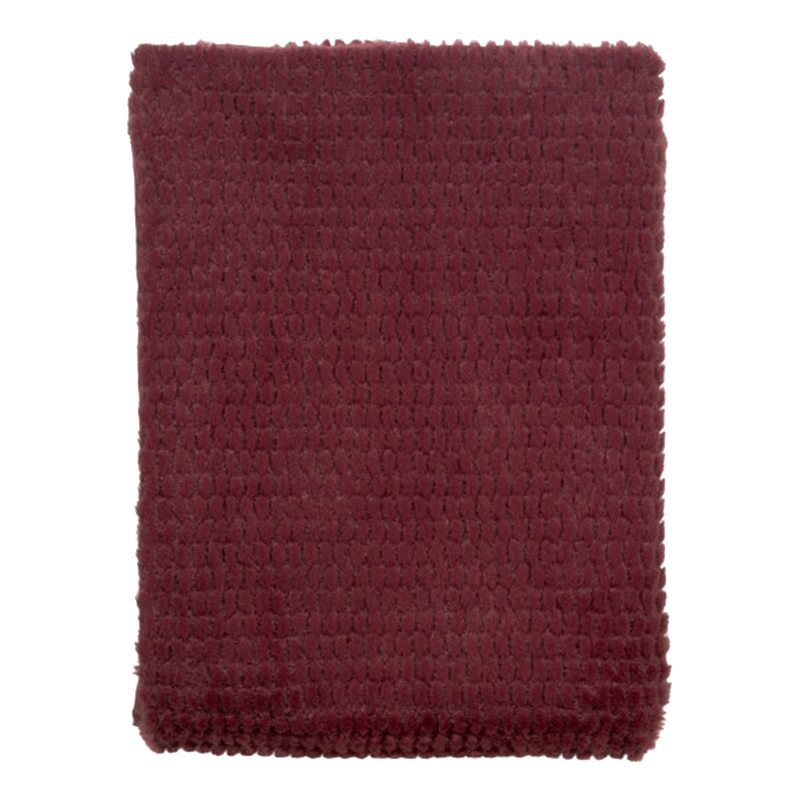 Plaid polaire TAMMY coloris bordeaux