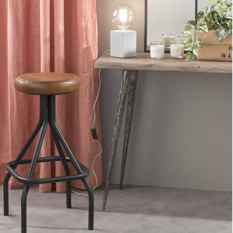 Tabouret de bar MONTECRISTO coloris brun