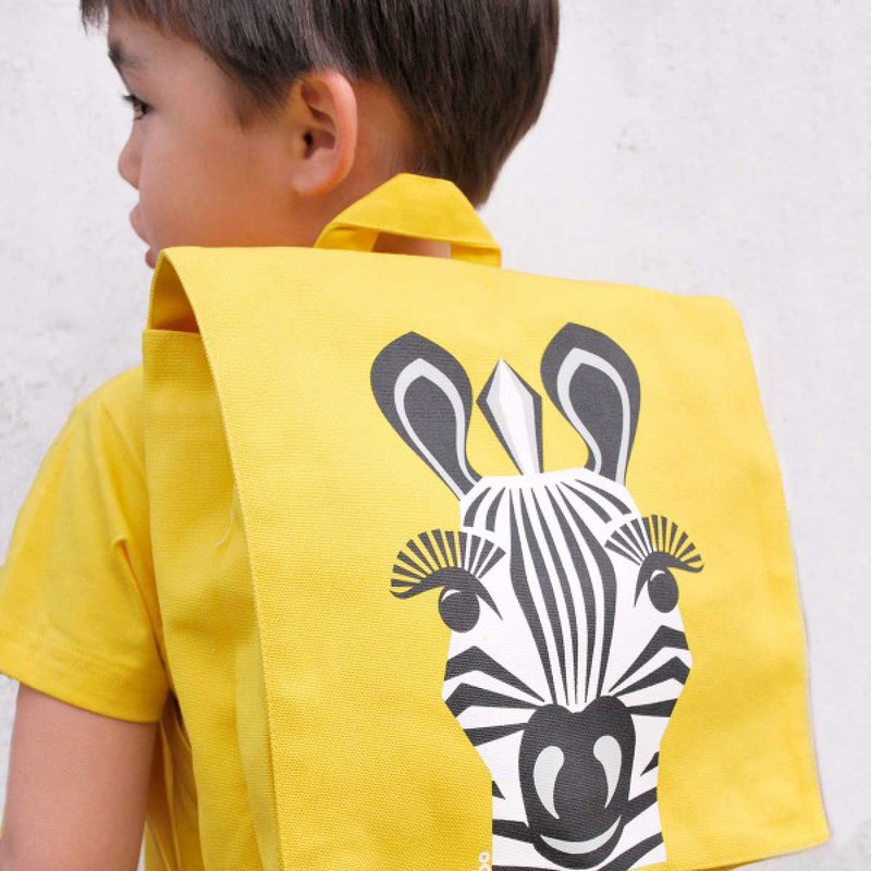Sac à dos ZÈBRE coloris jaune citron