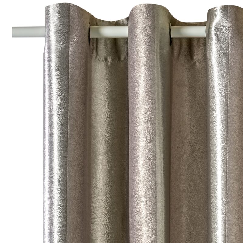 Rideau occultant COSY coloris Gris clair 140 x 260 cm