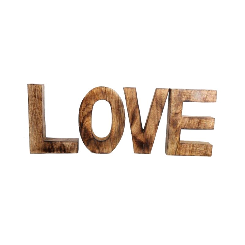 Figurine WOODLOVE coloris beige