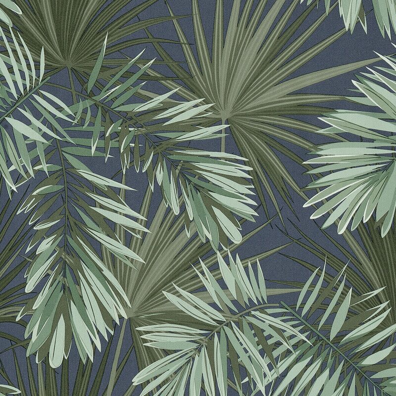 Papier peint intissé MIAMI PALM coloris vert feuillage