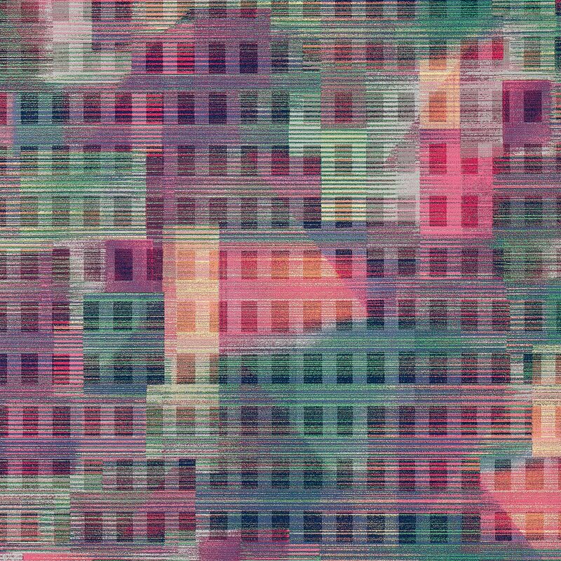 Papier peint intissé GLITCH coloris multicolore