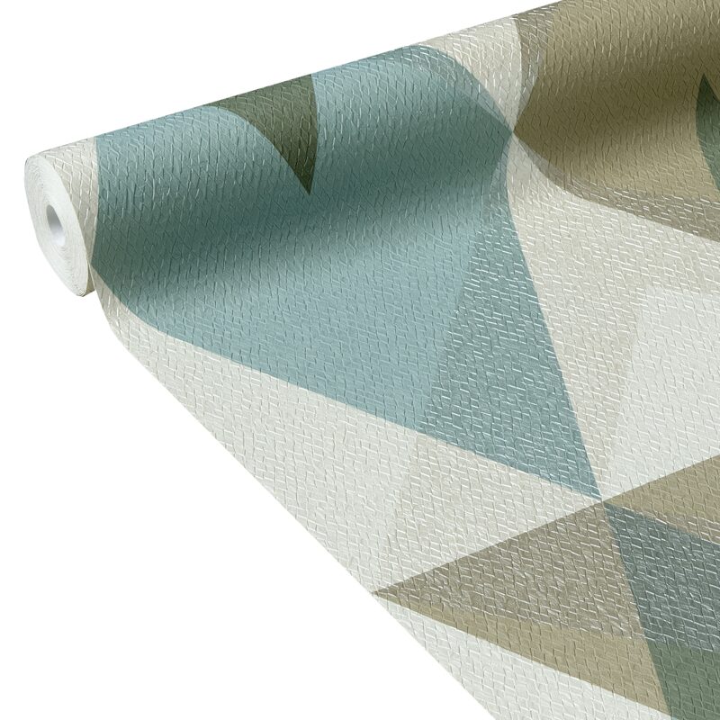 Papier peint intissé NUANCES DESIGN coloris bleu grisé