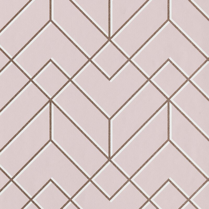 Papier peint intissé TELSA coloris rose guimauve