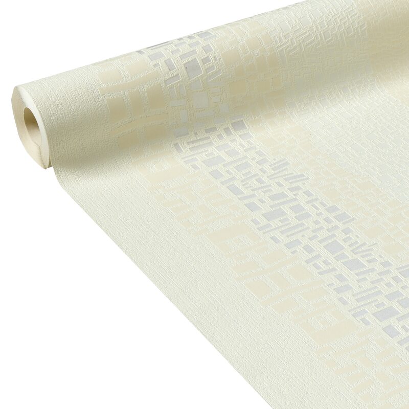 Papier peint vinyle STONE LIGHT coloris écru